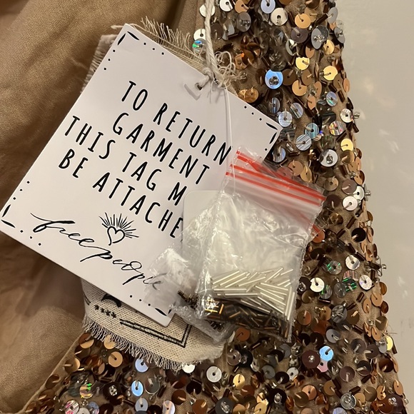 NWT Free People Love Strong Sequin Mini Dress - Picture 8 of 15